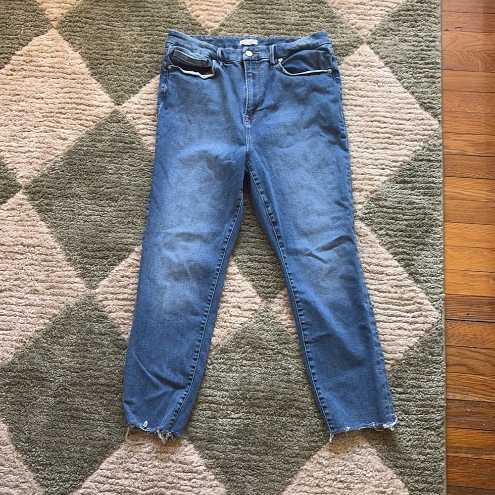 Good American Always Fits Good Waist Jeans Indigo Sizes 14-18